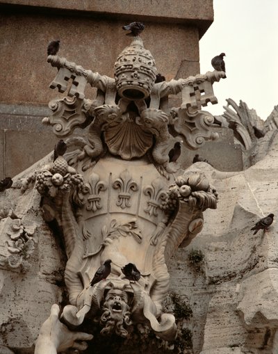 The Fountain of the Four Rivers (detail) by Gian Lorenzo Bernini